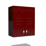 Corp superior 60 cu 2 usi cu scurgator de vase Zebra MDF tulip rosu Corp superior 60 cu 2 usi cu scurgator de vase Zebra MDF tulip rosu